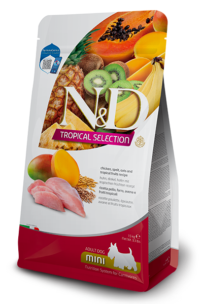 Farmina N&D Tropical Selection Canine Chicken, Spelt, Oats And Tropical Fruits Adult Mini