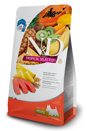 Farmina N&D Tropical Selection Canine Salmon, Spelt, Oats And Tropical Fruits Adult Mini (3.3 lb)