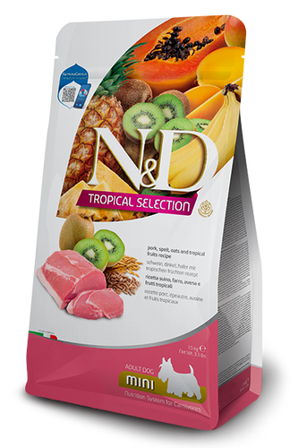 Farmina N&D Tropical Selection Canine Pork, Spelt, Oats and Tropical Fruits Adult Mini Recipe