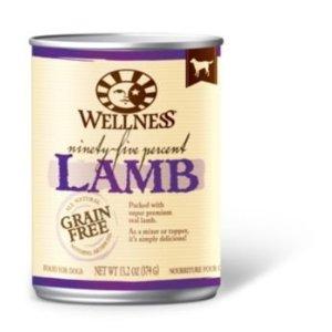 Wellness Natural Grain Free 95%  Lamb Recipe Adult Wet Canned Dog Food