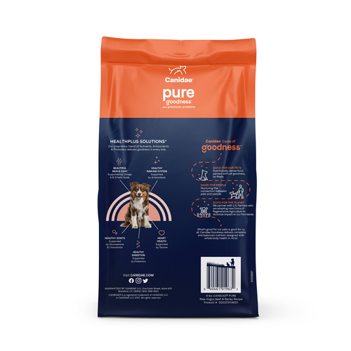 Canidae PURE with Wholesome Grains, Limited Ingredient Dry Dog Food, Beef and Barley