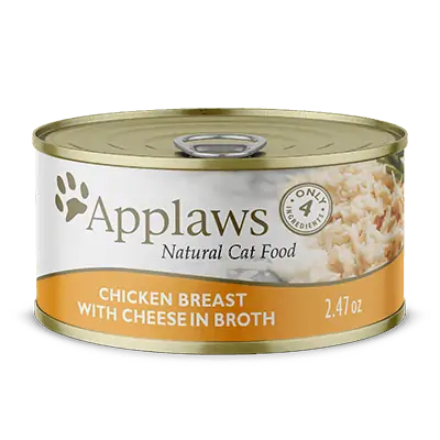 Applaws Natural Wet Cat Food Chicken Breast with Cheese in Broth