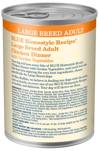 Blue Buffalo Home Style Recipe Large Breed Chicken Canned Dog Food