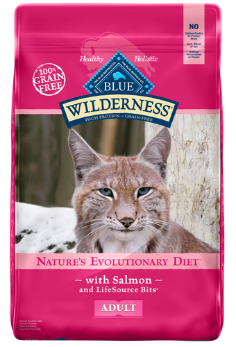 Blue Buffalo Wilderness Grain Free Salmon High Protein Recipe Dry Cat Food