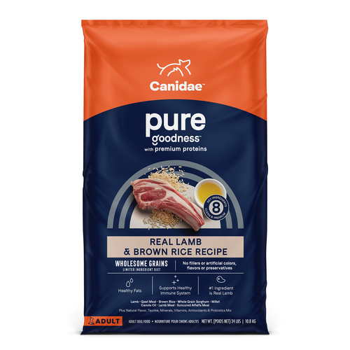 Canidae PURE with Wholesome Grains, Limited Ingredient, Dry Dog Food, Lamb and Brown Rice