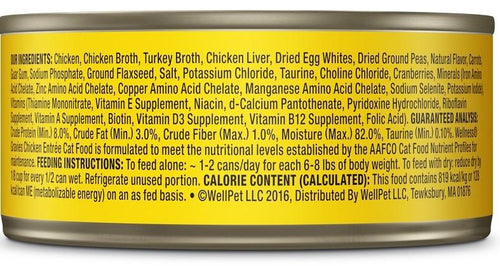 Wellness Grain Free Natural Minced Chicken Dinner Wet Canned Cat Food