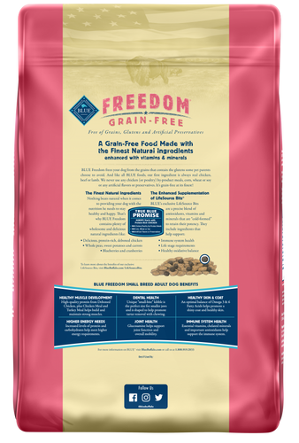 Blue Buffalo Freedom Grain Free Chicken Recipe Small Breed Adult Dry Dog Food