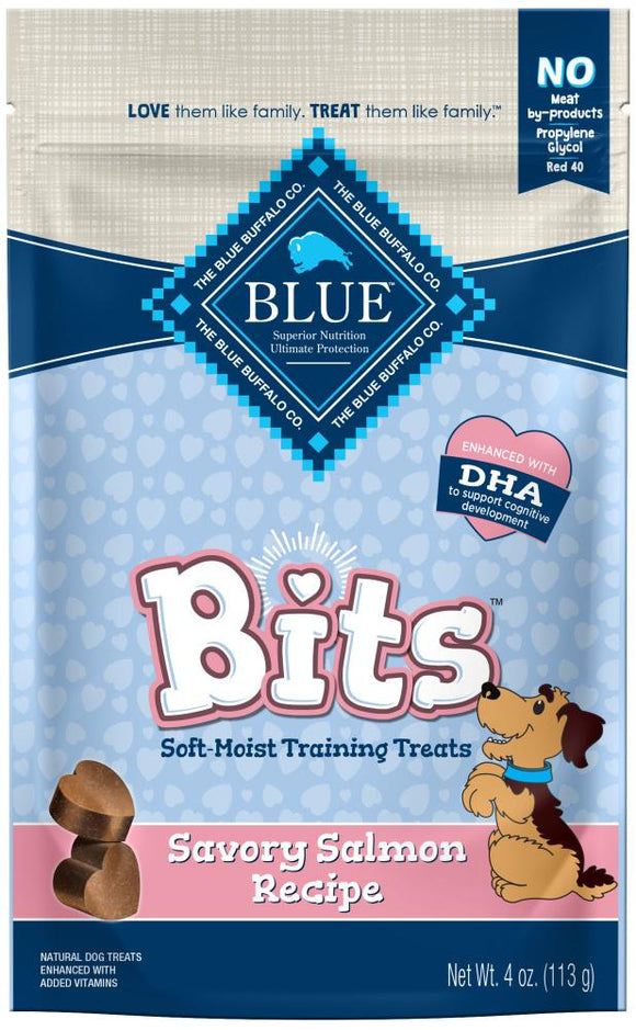 Blue Buffalo Bits Savory Salmon Natural Soft-Moist Training Dog Treats