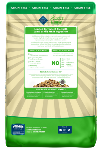 Blue Buffalo Basics Grain Free Adult Lamb & Potato Recipe Dry Dog Food