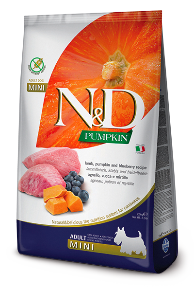 Farmina N&D Pumpkin Formula Mini Lamb & Blueberry Adult Dog Food (5.5 Lb.)