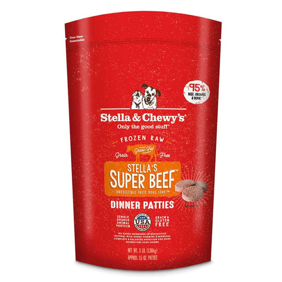 Stella & Chewy's Stella's Super Beef Grain Free Dinner Patties Frozen Raw Dog Food