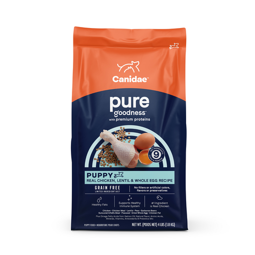 Canidae PURE Grain Free, Limited Ingredient Dry Puppy Food, Chicken, Lentil and Whole Egg