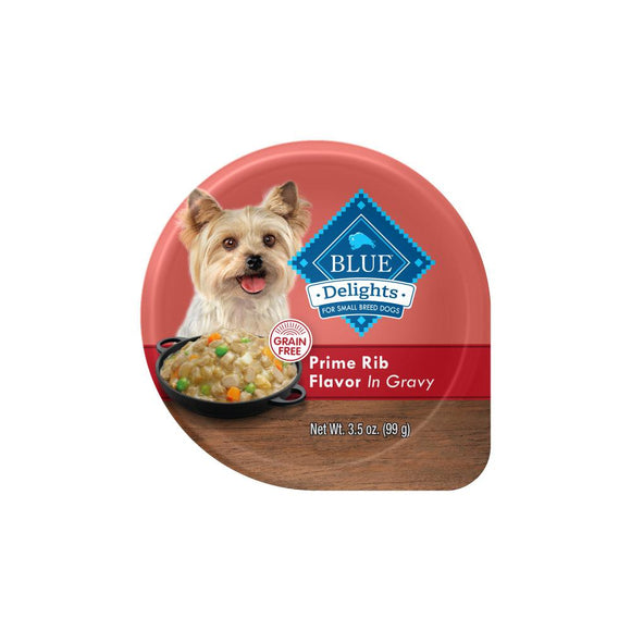 Blue Buffalo Blue Delights Small Breed Prime Rib in Gravy Dog Food Cup