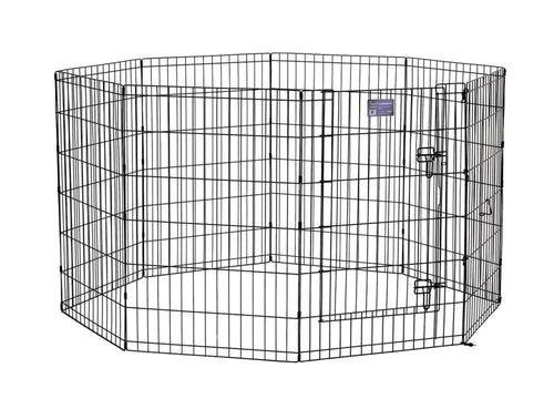 36 MidWest Black Exercise Pen with Door