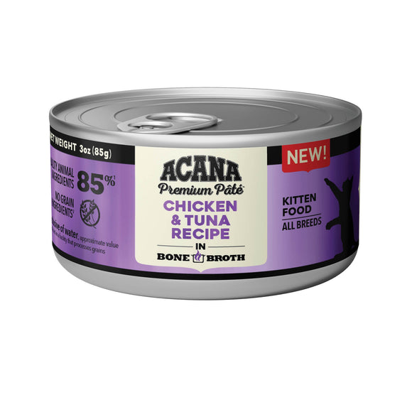 ACANA Premium Pâté Chicken & Tuna Kitten Recipe Wet Cat Food (3 Oz Single)