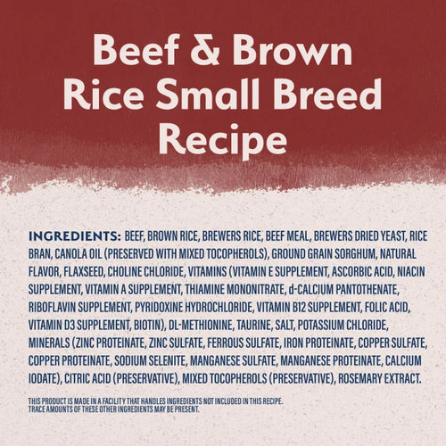 Natural Balance Limited Ingredient Diet Beef & Brown Rice Small Breed Recipe Dry Dog Food