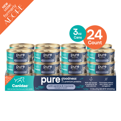 CANIDAE® PURE  With Sardine and Mackerel in Broth Wet Cat Food (2.46 oz, single)