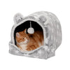 FurHaven Cozy Cave Pet Bed - Fleece & Faux Fur