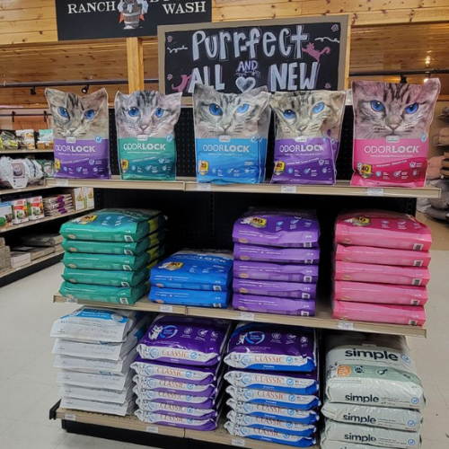 Pet food inside of Reber Ranch