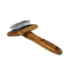 Bamboo Groom Slicker Brush with Stainless Steel Pins