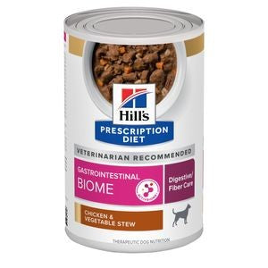 Hill's Prescription Diet Gastrointestinal Biome Digestive/Fiber Care Chicken & Vegetable Stew Dog Canned Food, 12.5 oz can