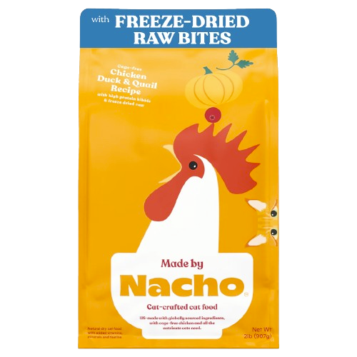Made By Nacho Chicken, Duck, & Quail Kibble Recipe Cat Food (10 lb)