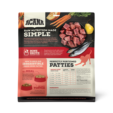 ACANA Farm-Raised Beef Recipe Freeze-Dried Patties (8 Oz)