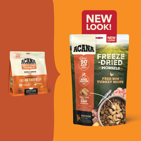 ACANA Grain Free High Protein Free-Run Turkey Recipe Freeze Dried Dog Food Meal & Topper (8 Oz)