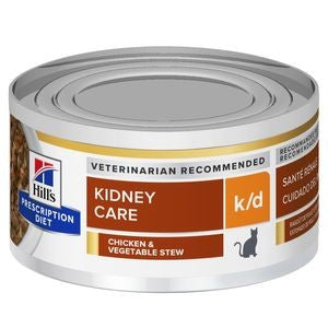 Hill's Prescription Diet k/d Kidney Care Chicken & Vegetable Stew Canned Cat Food, 2.9 oz