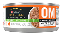 Purina Pro Plan Veterinary Diets OM Overweight Management Savory Selects Wet Cat Food, Turkey 5.5-oz can