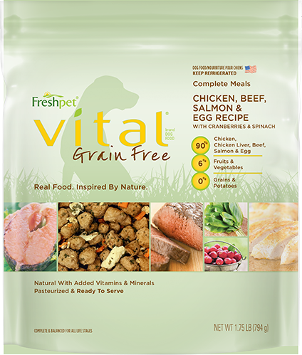 Vital® Grain Free Chicken, Beef, Salmon & Egg Dog Food Bag