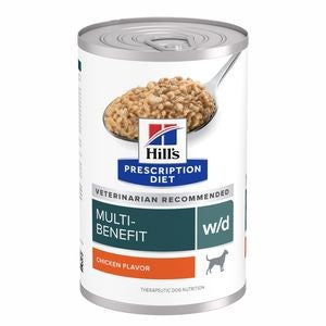 Hill's Prescription Diet w/d Multi-Benefit Digestive/Weight/Glucose/Urinary Management with Chicken Canned Dog Food, 13 oz can