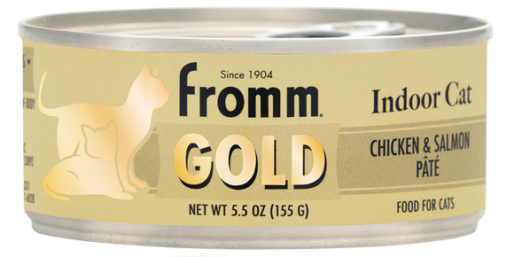 Fromm Gold Indoor Cat Chicken & Salmon Pâté Cat Food (5.5 oz, Single Can)