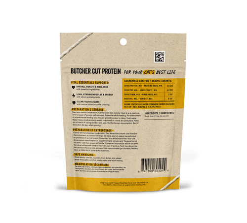 Vital Essentials Freeze-Dried Raw Duck Liver Cat Treats