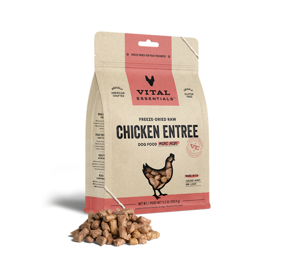 Vital Essentials Freeze-Dried Raw Chicken Entrée Mini Nibs Dog Food