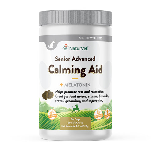 NaturVet Senior Advanced Calming Aid Dog Soft Chews for Dogs