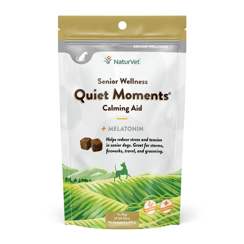 NaturVet Senior Wellness Quiet Moments® Calming Aid Plus Melatonin Soft Chews For Dogs -
