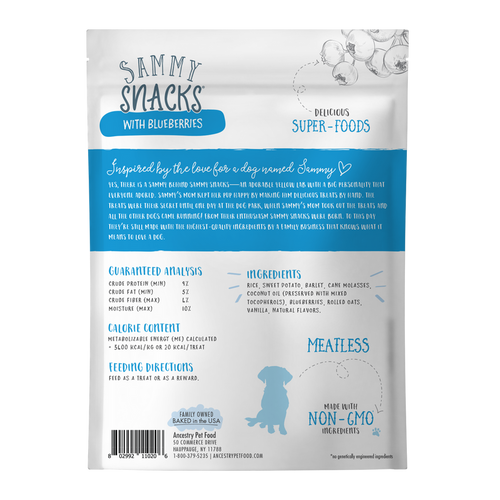 Health Extension Sammy Snacks With Blueberries Dog treats