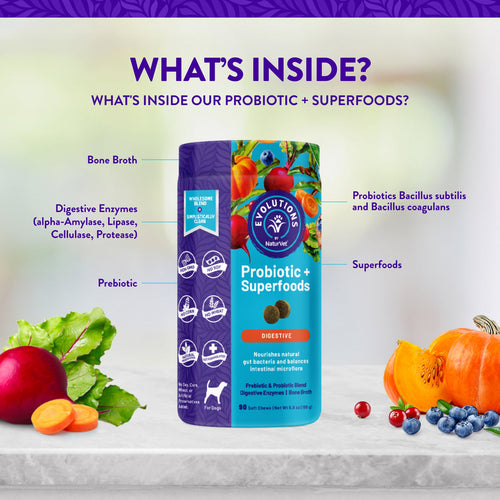 NaturVet Evolutions - Probiotic + Superfoods Soft Chews