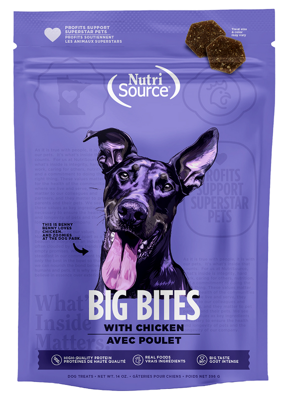 NutriSource Chicken Big Bites High-Quality Protein Dog Treats