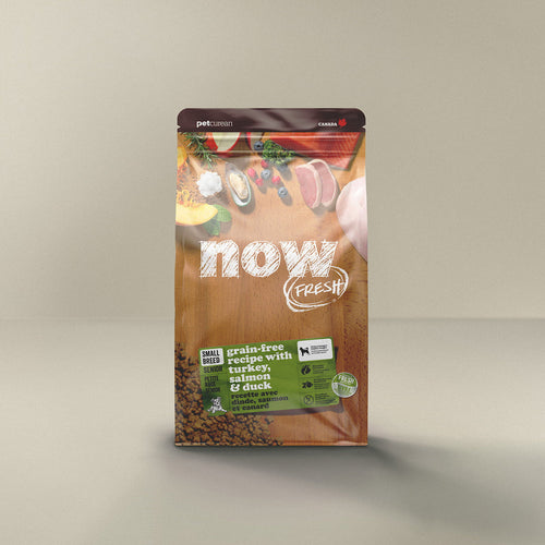 Petcurean Now Fresh Small Breed Senior Turkey, Salmon & Duck Grain-Free Dry Dog Food