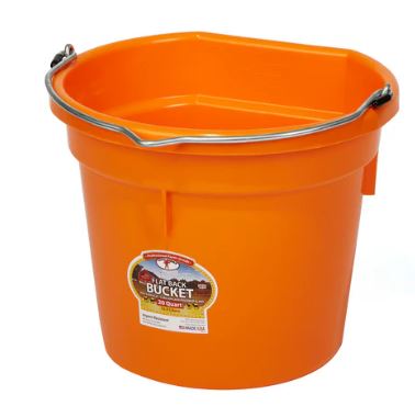 Miller 8 Qt Flat Back Plastic Bucket