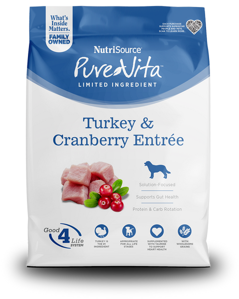 NutriSource® Pure Vita™ Turkey & Cranberry Entrée Limited Ingredient Dog  Food - Kent, WA