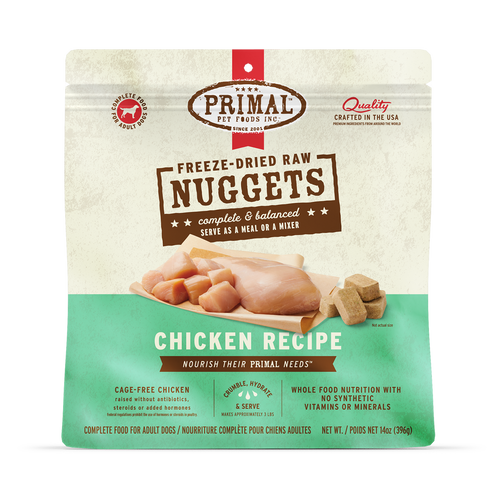 Primal Freeze-Dried Raw Nuggets Dog Food Chicken Recipe