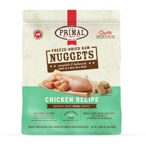 Primal Freeze-Dried Raw Nuggets Dog Food Chicken Recipe