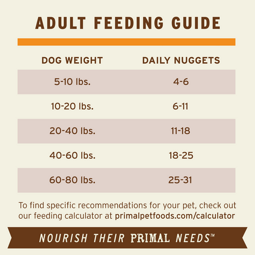 Primal Freeze-Dried Raw Nuggets Dog Food Beef Recipe