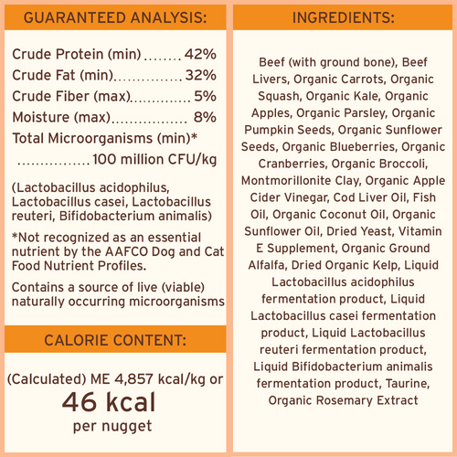 Primal Freeze-Dried Raw Nuggets Dog Food Beef Recipe
