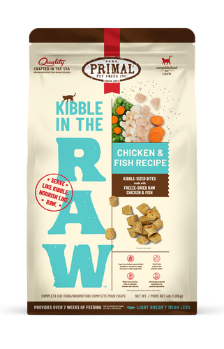 Primal Pet Foods Feline Kibble in the Raw Cat Food Chicken & Fish Recipe