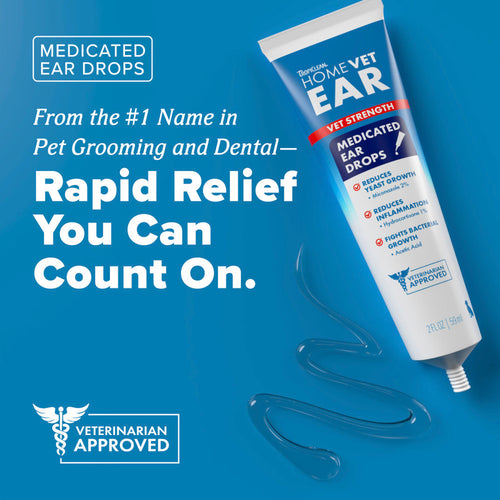 TropiClean HomeVet Medicated Dog Ear Drops