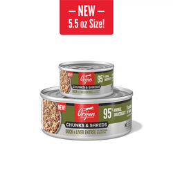 Orijen Chunks & Shreds, Duck & Liver Entrée Wet Cat Food